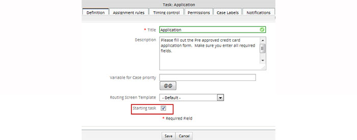 Starting Task