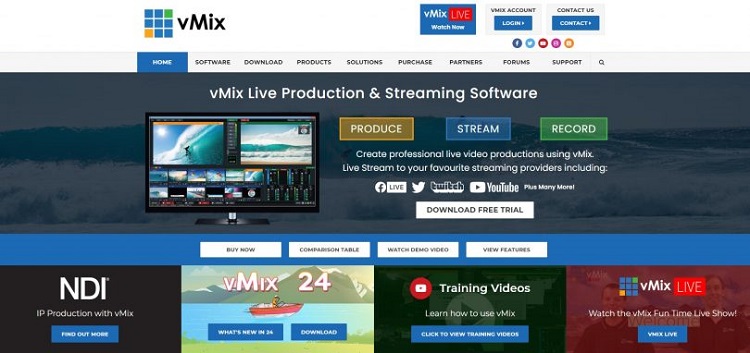 vMix بهترین اپلیکیشن لایو استریم