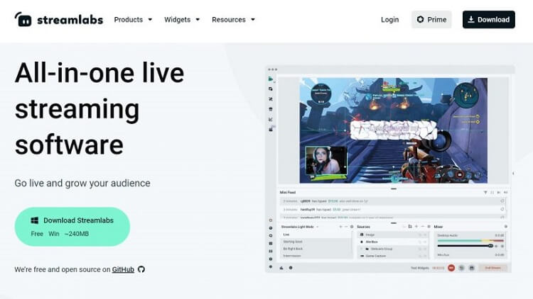 Streamlabs OBS بهترین اپلیکیشن لایو استریم