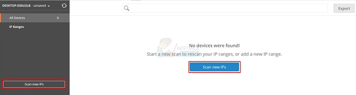 محیط نرم افزار IP scanner